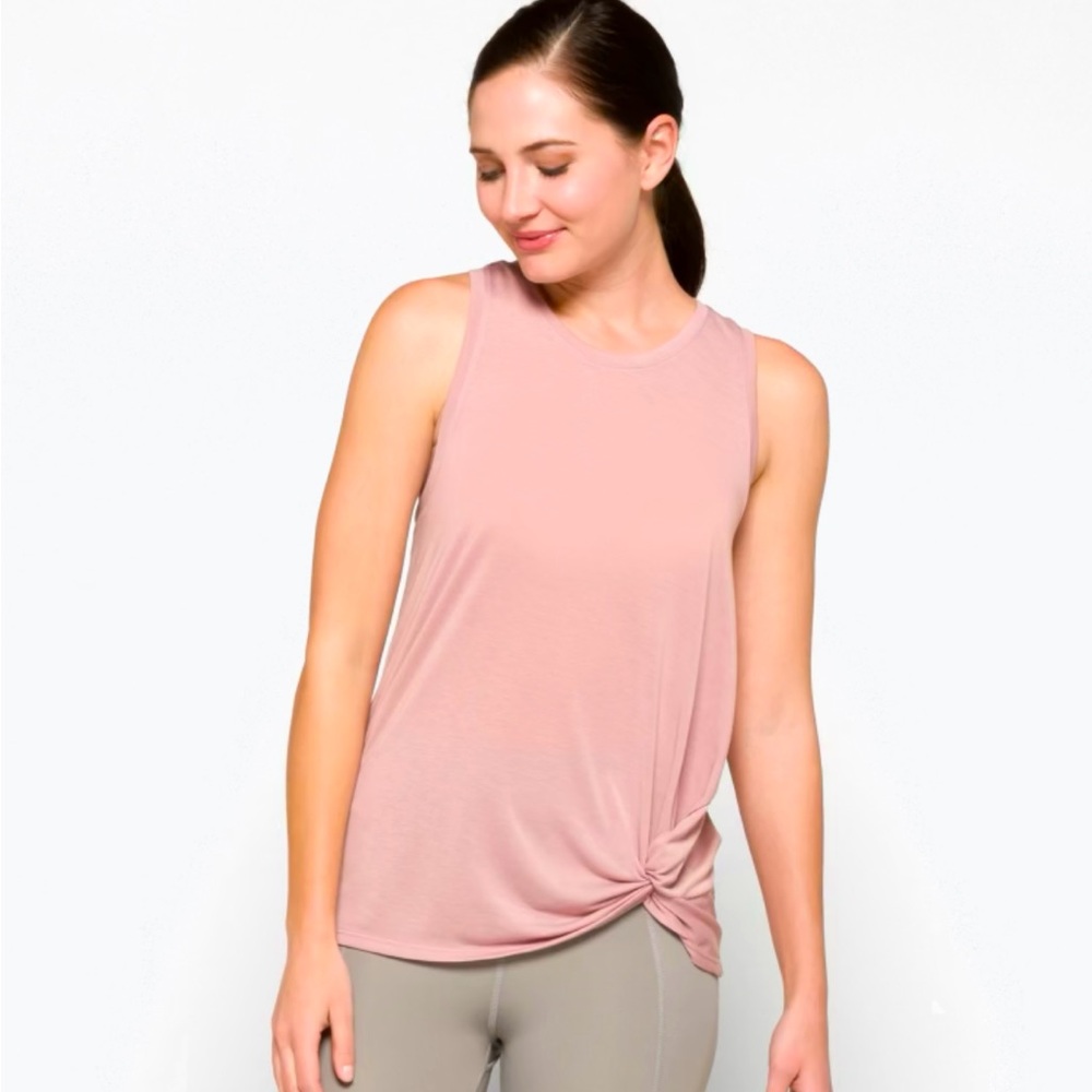 MPG SPORT : Mia Twist Tank: Mauve colored sz. XL